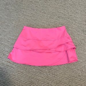 Lucky In Love Brand Scallop Tennis Skirt in Hot Pink; Size Small (4-6)